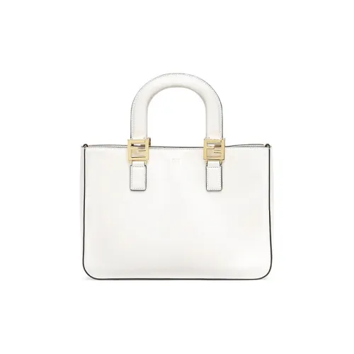 FENDI Кожа Тоут Сумка через плечо Сумка Маленькая Женская Белая