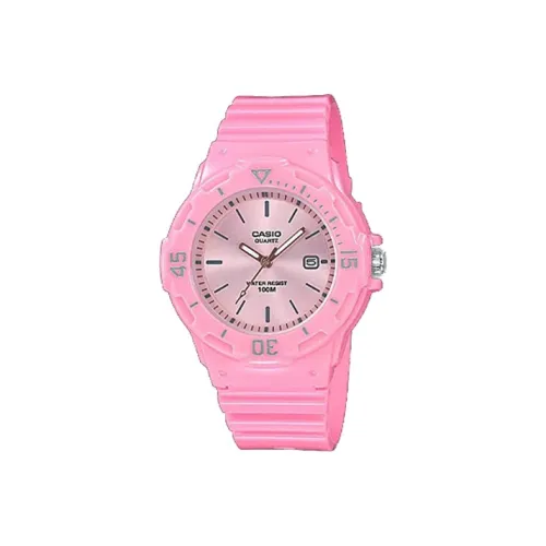 CASIO Collection Кварцевый механизм Смольный ремешок Женские часы Розовый циферблат Часы LRW 200H 4E4