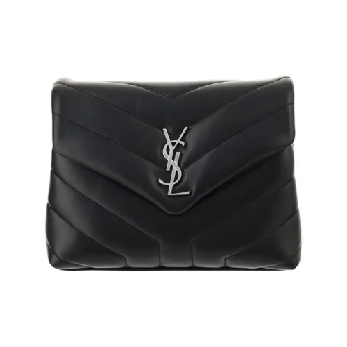 SAINT LAURENT Сумка через плечо из коровьей кожи Mini Женская Черная