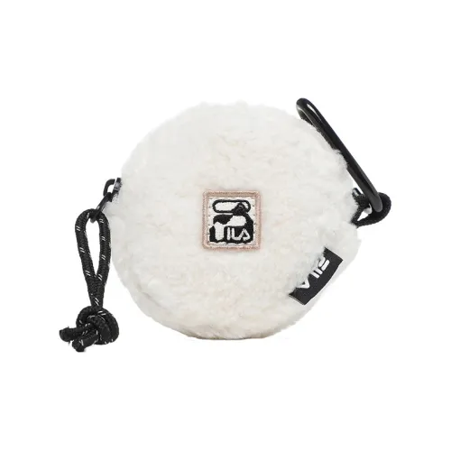 FILA Шерпа Флис Мини Брелок Чехол для наушников Мини Унисекс Белый