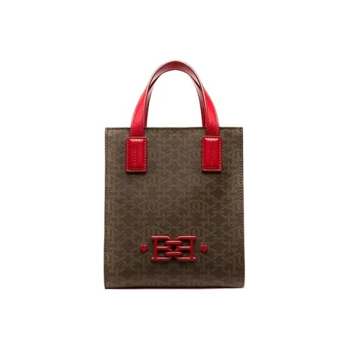 BALLY Crystalia Корова Кожа Ткань Тоут Сумка Сумка для покупок Сумка через плечо Сумка через плечо Мини Женская Коричневая