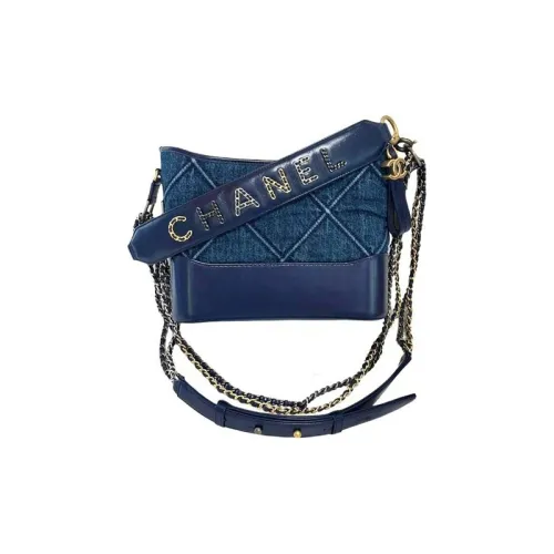 CHANEL Gabrielle Denim Hobo Bag Сумка Сумка через плечо Сумка через плечо Средний Женская Синяя