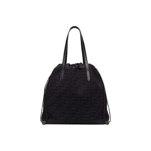 FENDI Нейлоновая ткань с полотняным переплетением материал Toot сумка сумка для покупок сумка через плечо сумка большая мужская черная