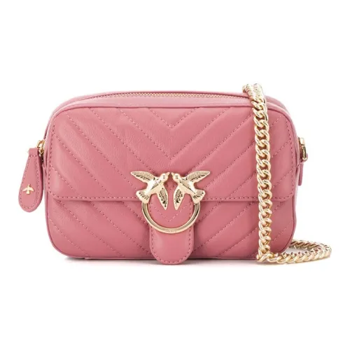PINKO Кожа Swallow Сумка Camera Сумка Сумка через плечо Маленькая Женская Нюдово-розовая