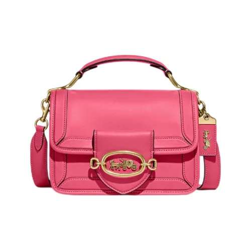 COACH Hero Кожа Сумка через плечо Маленькая Женская Розовая