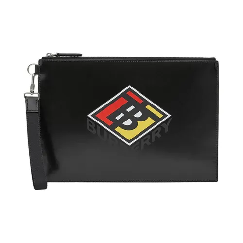 Burberry Клатч из коровьей кожи мужской черный