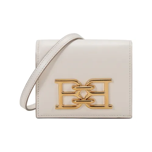 BALLY B Цепочка Кожа Кошелек Сумка через плечо Сумка на плечо Женская Костяной Белый
