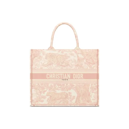 DIOR BookTote Ткань Сумка Большая Женская Candy Color Вишневый цветок Розовый