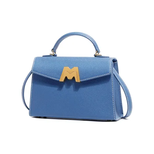 Miss Kung Коровья кожа Сумка через плечо Портативная сумка Kelly Сумка через плечо Стандартная Женская AUTUMN Лист Синий