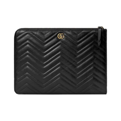 GUCCI GG Marmont Quilted Кожа Клатч Мужской Черный