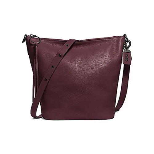 COACH Duffle GRAIN LEATHER Сумка через плечо Большая Женская Бордовая