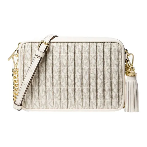 MICHAEL KORS Jet Set Charm Покрытый холст Сумка через плечо Средняя Женская Ванильный белый с Кремовым