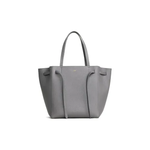 CELINE Коровья кожа Тоут Сумка Сумка для покупок Сумка на плечо Сумка Маленькая Женская Серого цвета