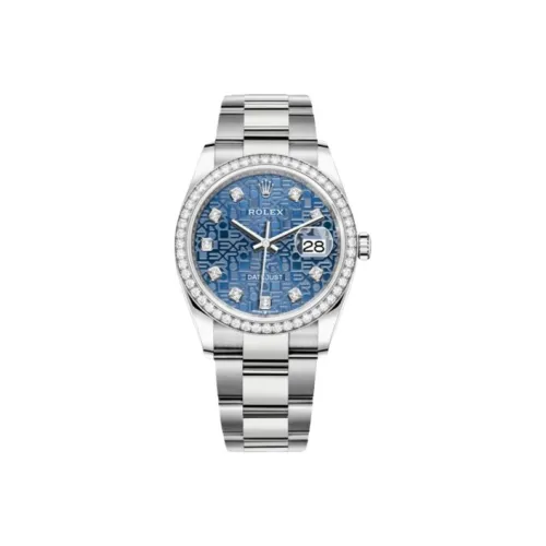 ROLEX Oyster Perpetual Datejust Автоматический Механический Часы Женские 36 мм Синий Циферблат