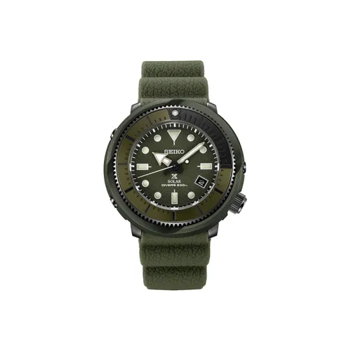 SEIKO Classic Cans Кварцевый механизм Силиконовый ремешок Часы Мужские Черный циферблат