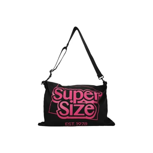 CALVIN KLEIN Ткань Плечевая Сумка Женская Черная и Розовая