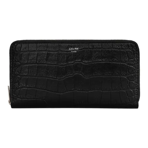 CELINE Телячья кожа Клатч Кошелек Большой Мужской Черный