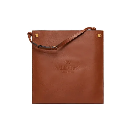 Valentino Кожа Тоут Сумка Сумка для покупок Сумка Мужская Коричневая