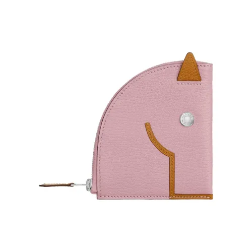 HERMES Mysore Шевро Мелочь Кошелек Женские Лес Фиолетовый Карамель