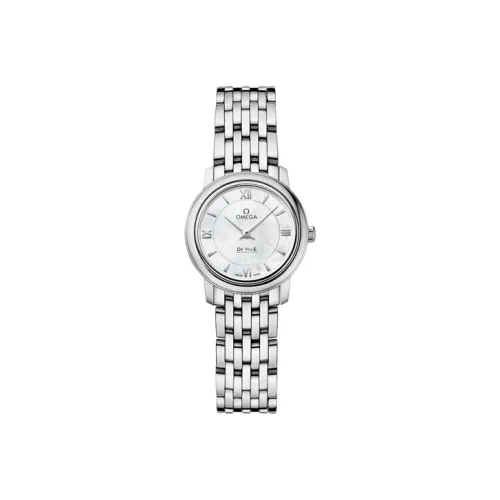 OMEGA Quartz Механизм Женские Часы Elegant Saucer Series 24,4 мм Белые