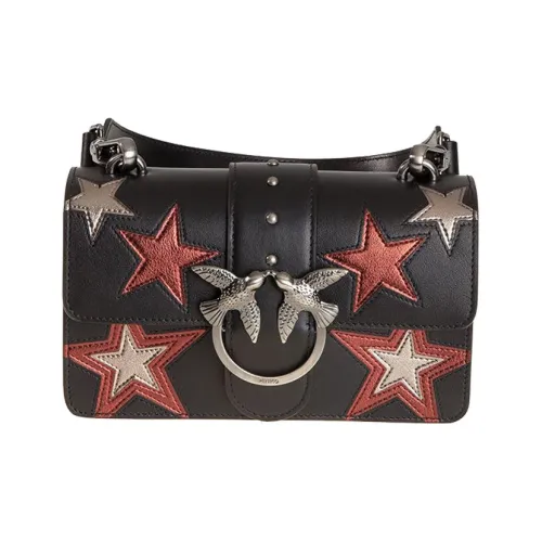 PINKO Кожа Swallow Сумка Сумка с цепочкой Сумка через плечо Мини Женская Черная