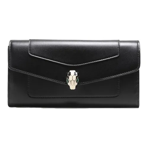 BVLGARI SERPENTI Кошелек из коровьей кожи женский черный