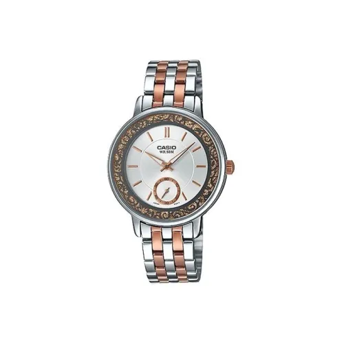 CASIO Кварцевый механизм нержавеющая сталь ремешок 32 мм женские часы серебристый циферблат