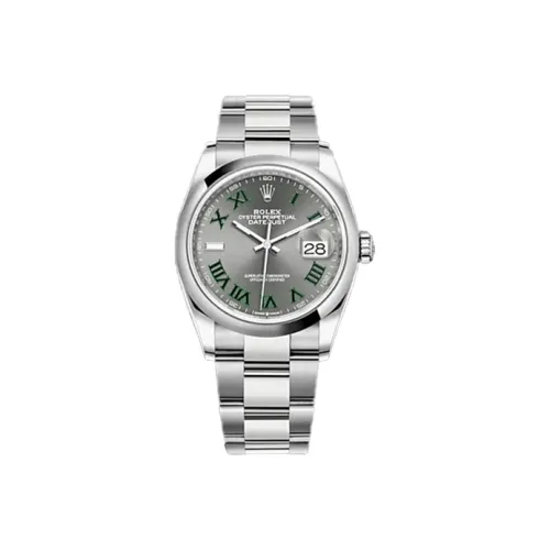 ROLEX Log Series Автоматический Механический Механизм Унисекс Часы 36 мм Серый Циферблат Оистерстил Корпус Оистерстил Ремешок