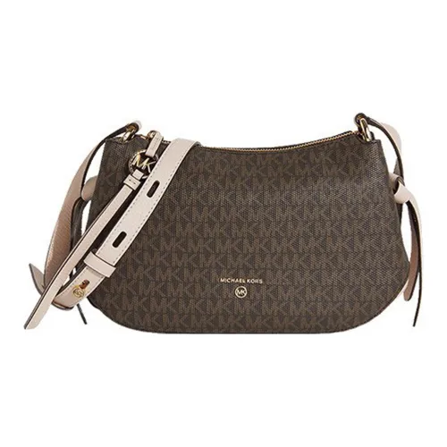 MICHAEL KORS MICHAEL KORS Luggage Collection PVC Сумка через плечо Средняя Женская Розовая Коричневая Многоцветная