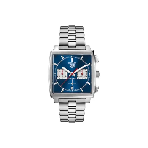 TAG HEUER Механический механизм Мужские часы Monaco Collection 39 мм Синий