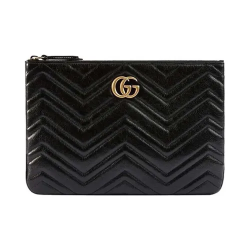 GUCCI GG Marmont Клатч из коровьей кожи женский черный