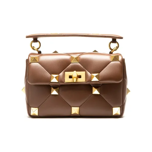 Valentino Овчина Stud Сумка Сумка Средний Женские Коричневый