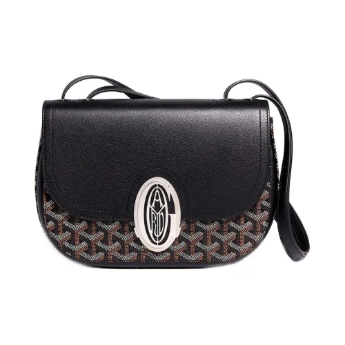 GOYARD 233 Холст и кожа Сумка через плечо Стандартная Черная