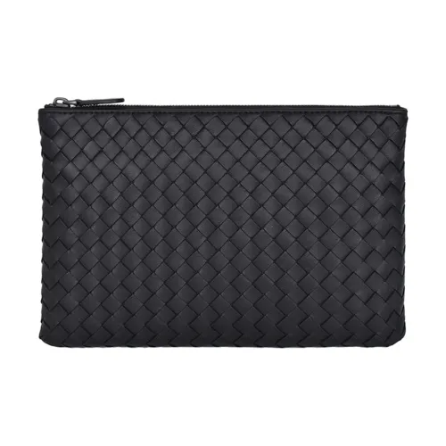 Bottega Veneta Кошелек для монет из коровьей кожи клатч мужской черный