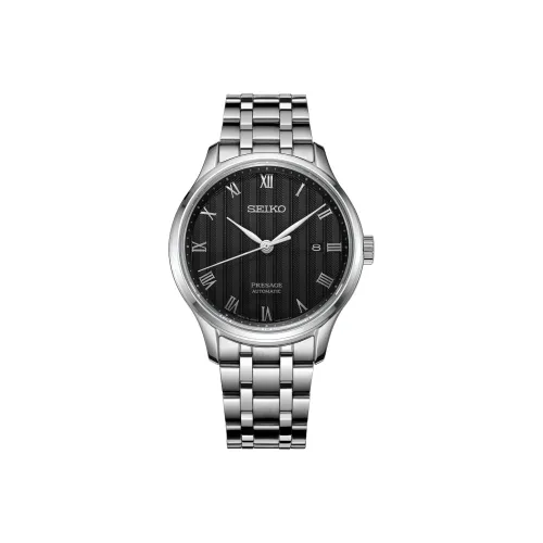 SEIKO Japan Courtyard Collection Механический механизм ремешок из нержавеющей стали черный циферблат мужские часы модель SRPC81J1