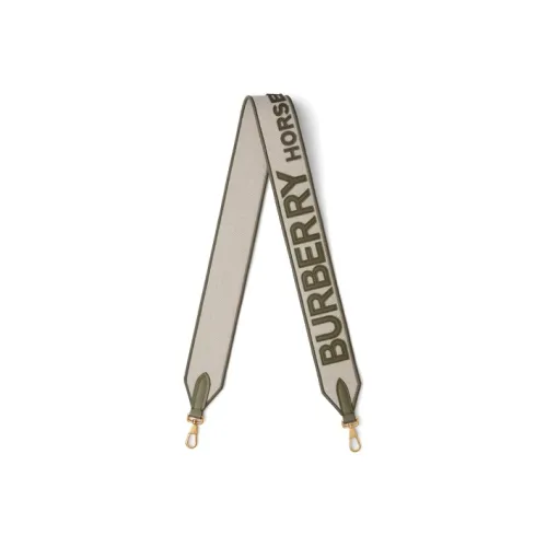 Burberry Horseferry Хлопок Холст Кожа Стиль Позиционирование Нагрудник и Бандаж Сумка Ремень Унисекс Матча Зеленый Бежевый