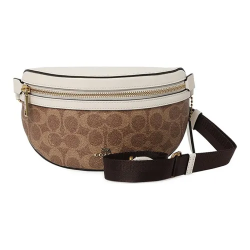 COACH Bethany Искусственная кожа Бананка Маленькая Женская Бежевая