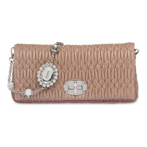 MIU MIU Сумка через плечо из кожи женская розовая