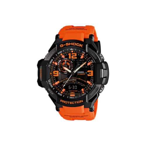 CASIO Мастер OF г AIR Series г Shock Авиационный Series Кварцевый механизм Часы Мужские Черный циферблат GA 1000 4A