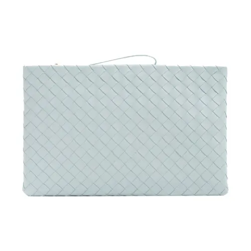 Bottega Veneta Lambskin Woven Fabrics Leather Coin Purse Women's Blue Bottega Veneta Овечья шкура Ткани вязаные Кожа Кошелек для монет Женские Синий