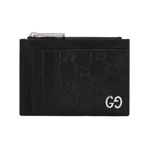 GUCCI Подпись Кожа Коровья кожа Монета Кошелек Мужской Черный