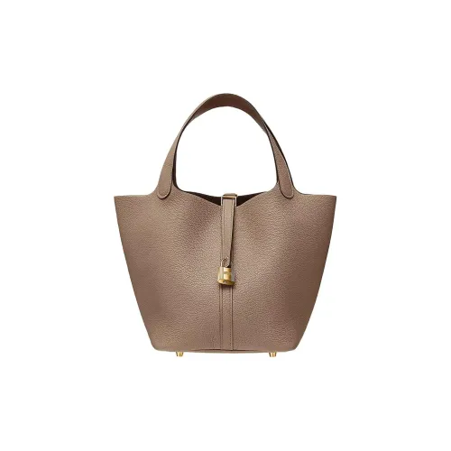 HERMES Picotin Lock Taurillon Maurice Кожа Сумка Женские D0 Бежевый Weimar Pointer Бежевый