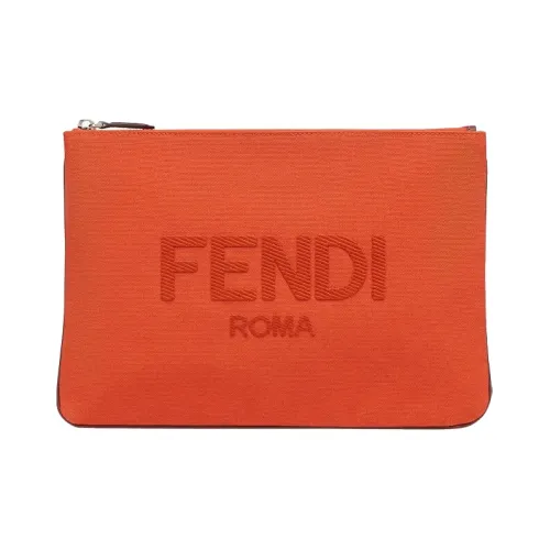 FENDI Canvas Bag Clutch Men's Red FENDI Холщовая сумка клатч мужская красная