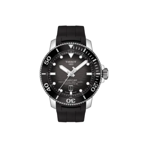 TISSOT Автоматический Механический Механизм Мужские Часы Starfish Collection 46 мм Черные