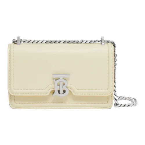 Burberry Корова Кожа Замковая Сумка через плечо Мини Женская Светлый Ванильный Слоновая Кость