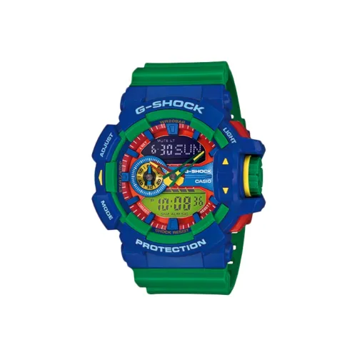 CASIO г Shock YOUTH Collection Кварцевый механизм Смола Ремешок Часы Мужские Синий Циферблат GA 400 2ADR