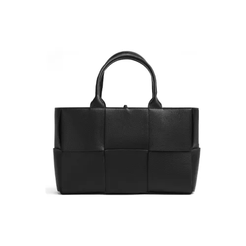 Bottega Veneta Arco Телячья кожа Тоут Сумка Сумка для покупок Сумка на плечо Сумка Женская Черная