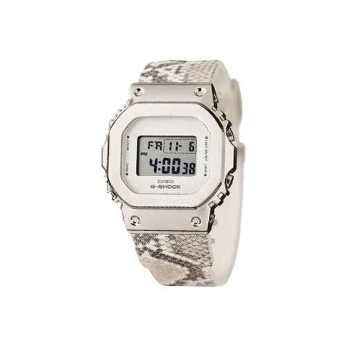 CASIO Full Metal Коллекция Квадратный циферблат Кварцевый механизм Часы Женские Серый циферблат GM S5600PT 7PFS Человек