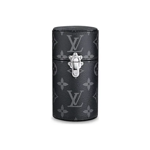 LOUIS VUITTON Кожа Путешествие Парфюм Хранение Коробка Мужской Черный Синий