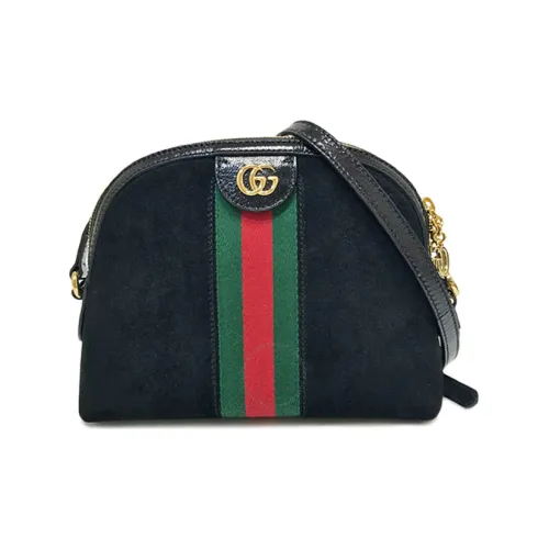 GUCCI Ophidia Кожа Сумка-купол Сумка через плечо Маленькая Женская Черная